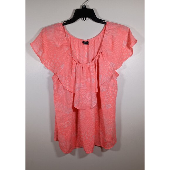 Torrid Neon Pink Lightweight Ruffle Off Shoulder Top Plus Size 1X - Picture 1 of 4